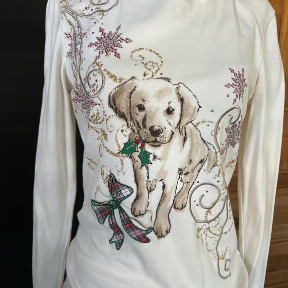 Christmas puppy tee from Karen Scott - Picture 1 of 5